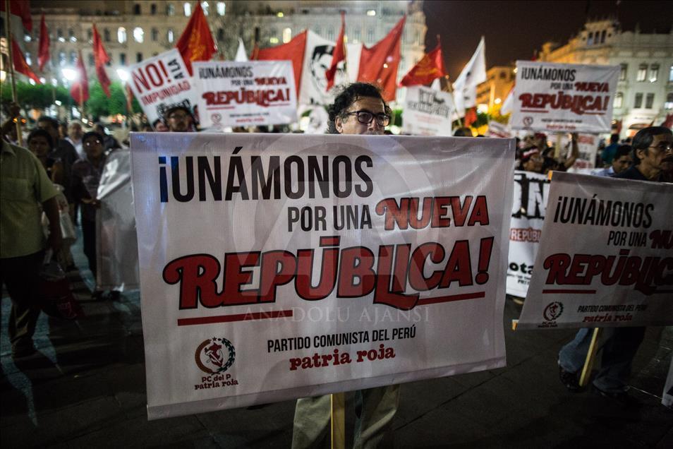 Great march against corruption in Peru