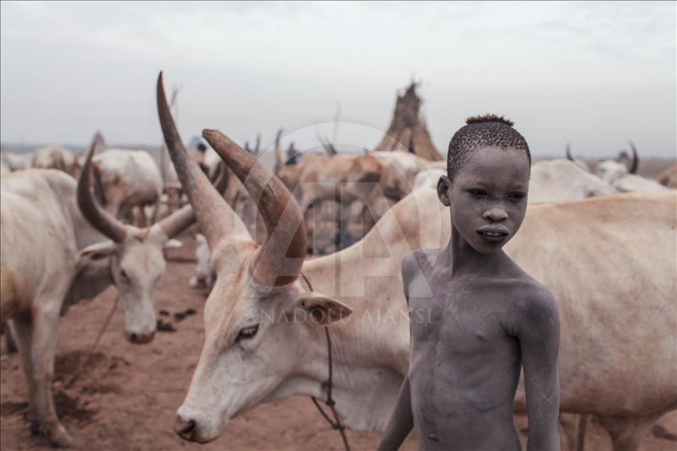 Mundari people in South Sudan