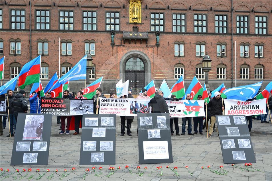 Kopenhag'da Hocalı katliamı protestosu