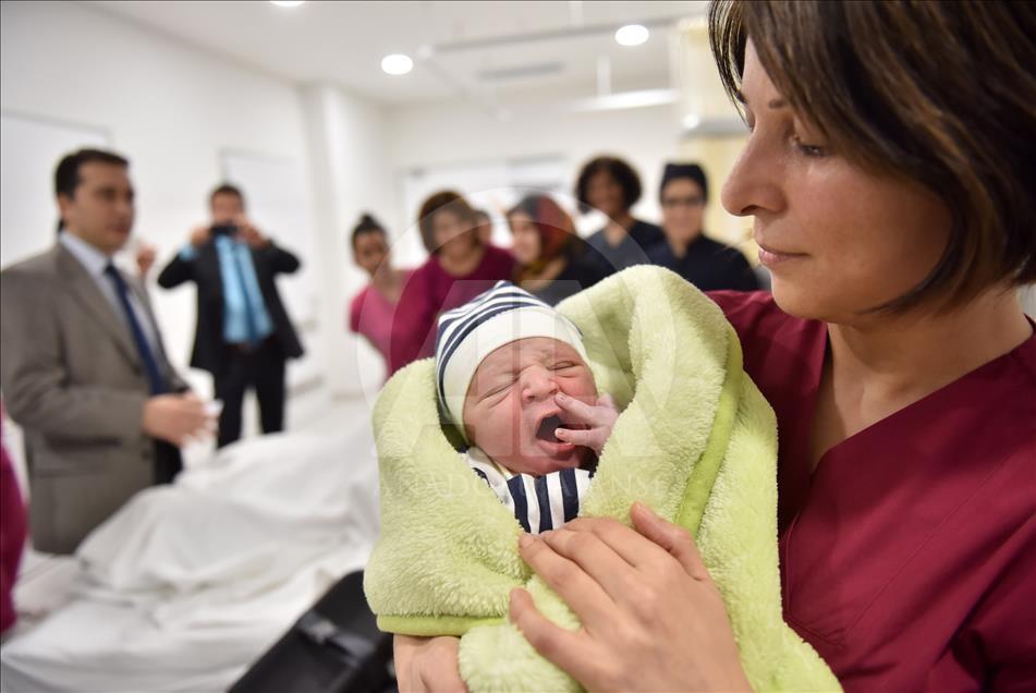 Mersin Şehir Hastanesinde ilk bebek heyecanı