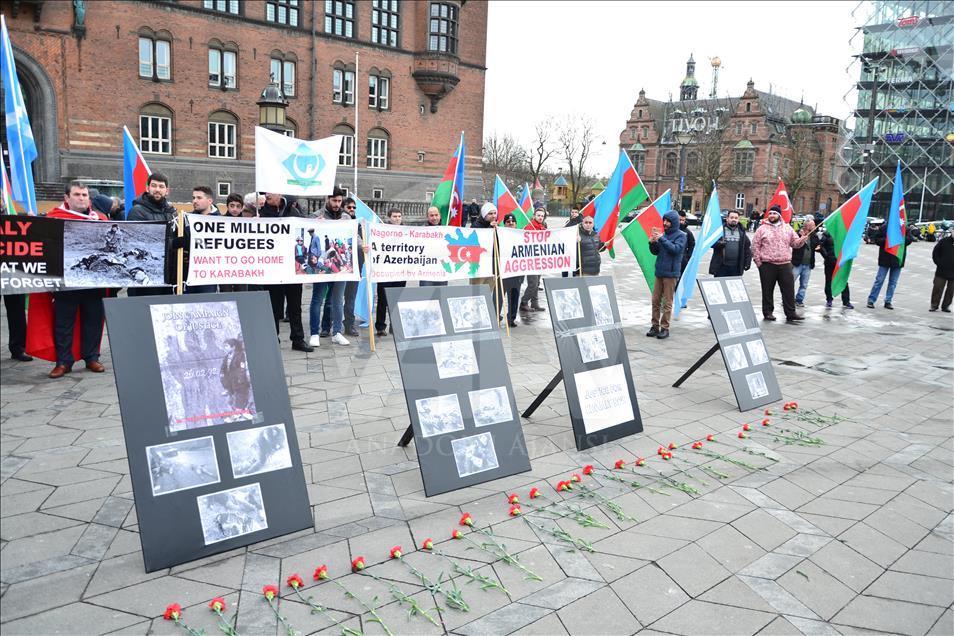 Kopenhag'da Hocalı katliamı protestosu