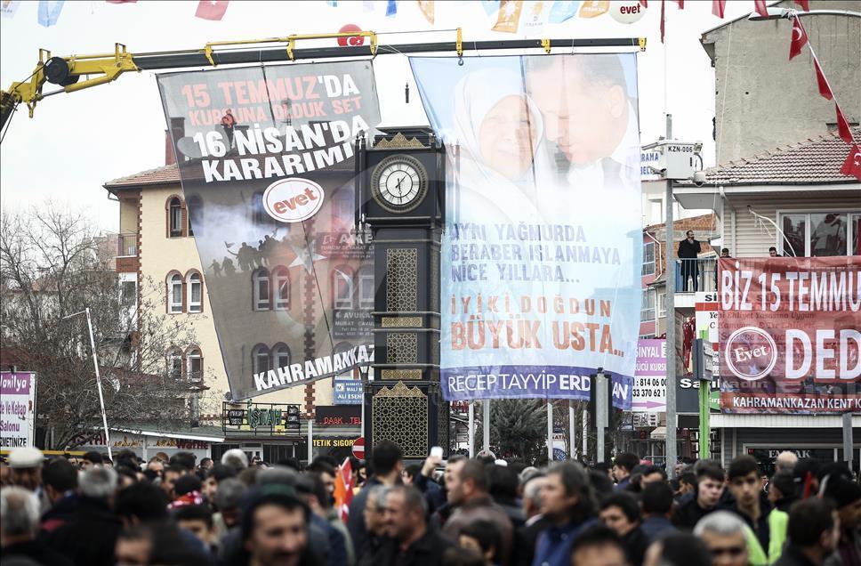 Yıldırım Kahramankazan Kent Meydanı'ndaki mitinge katıldı