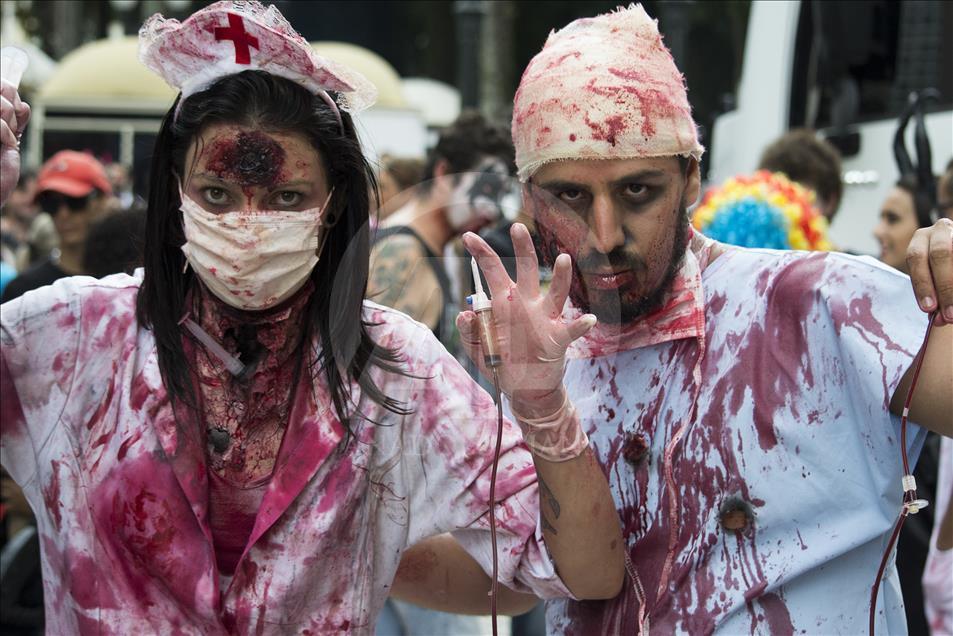 Brezilya'da Zombie yürüyüşü etkinliği
