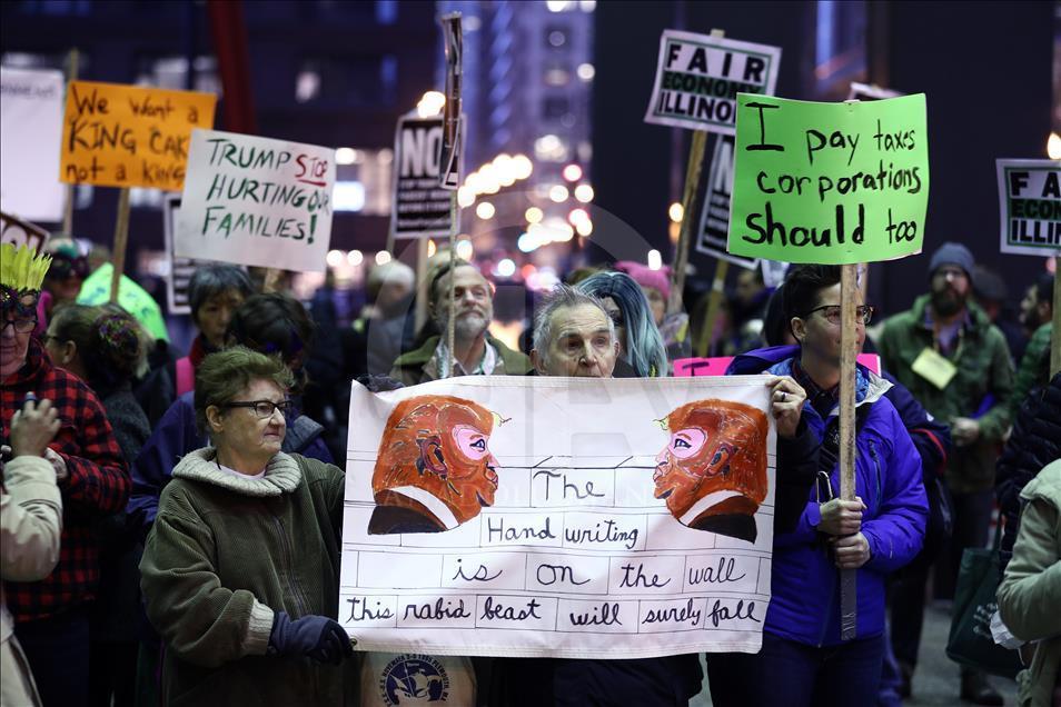 ABD'de "Mardi Gras" temalı Trump protestosu