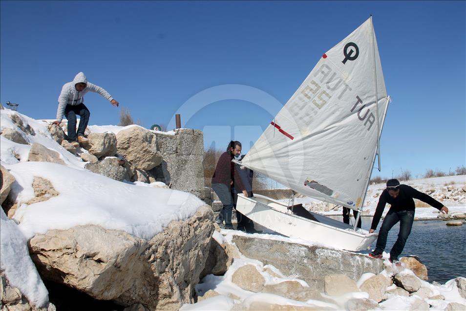 Yelken tutkusu soğuk hava dinlemedi