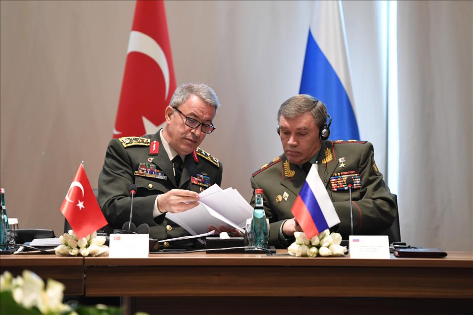 Turkish Chief of the General Staff Akar meets his American and Russian counterparts