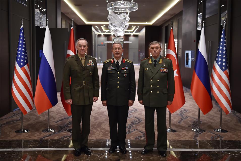 Turkish Chief of the General Staff Akar meets his American and Russian counterparts