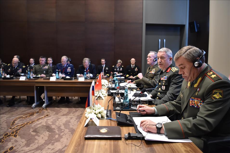 Turkish Chief of the General Staff Akar meets his American and Russian counterparts