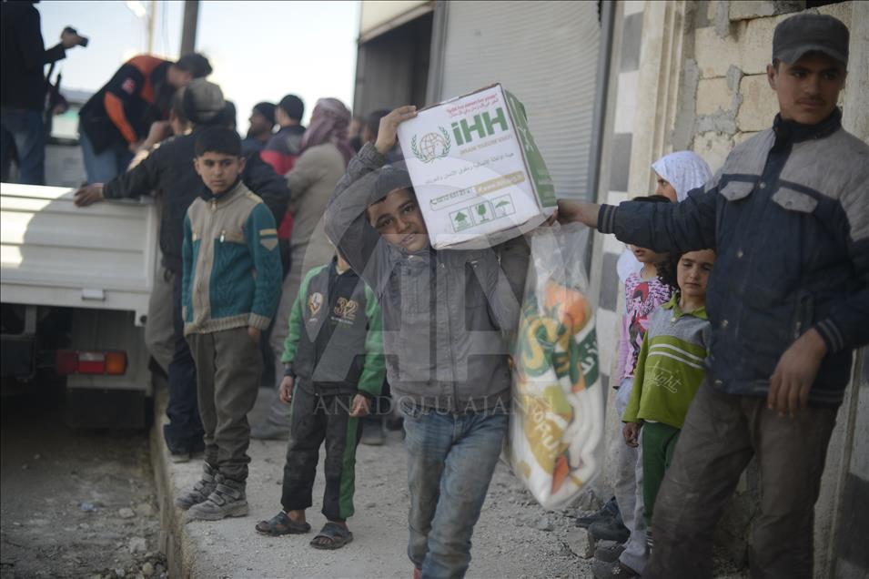 İHH'nın Bab'daki yardım faaliyetleri