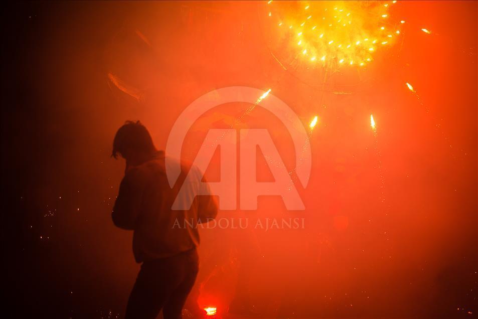 Meksika'da havai fişek festivali