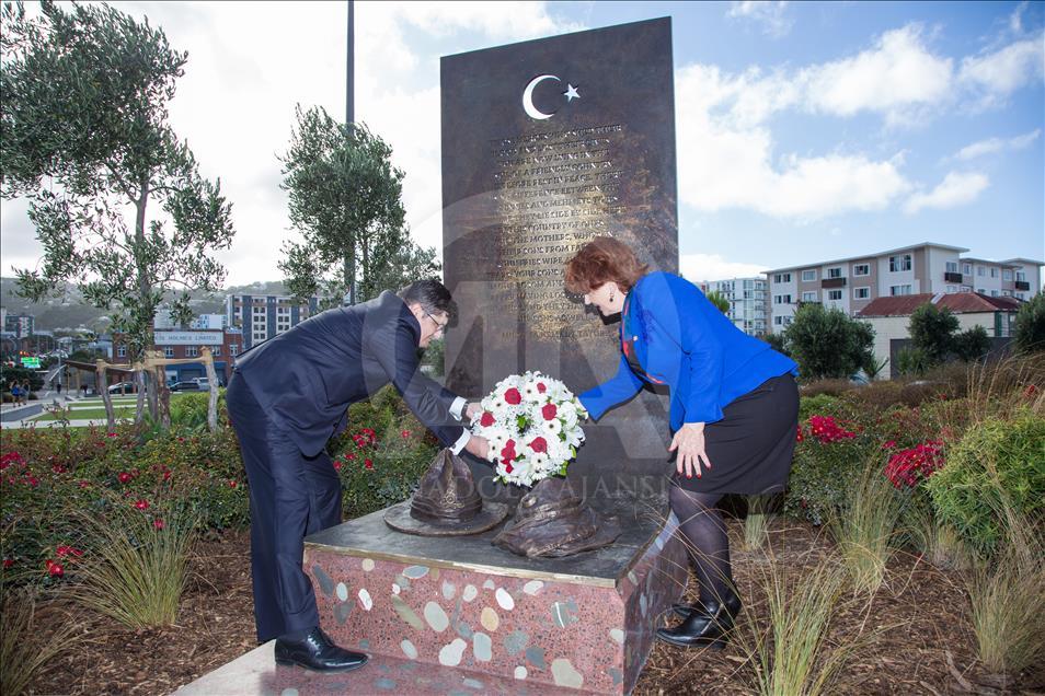 Yeni Zelanda’nın Pukeahu Ulusal Savaş Anıtı Parkı'nda Türk Anıtı açıldı