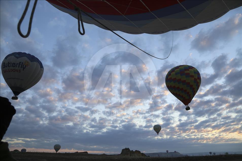 Hot air balloons over Turkey's Cappadocia since 1988
