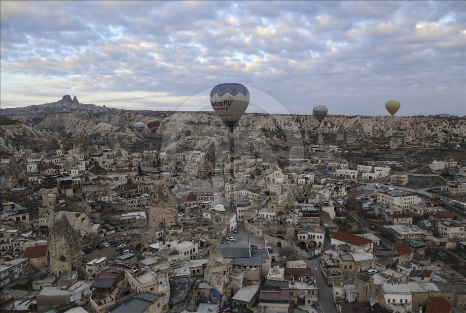 Hot air balloons over Turkey's Cappadocia since 1988