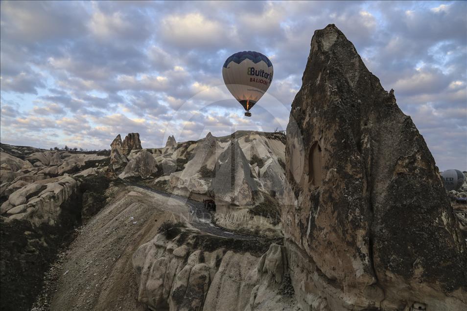 Hot air balloons over Turkey's Cappadocia since 1988