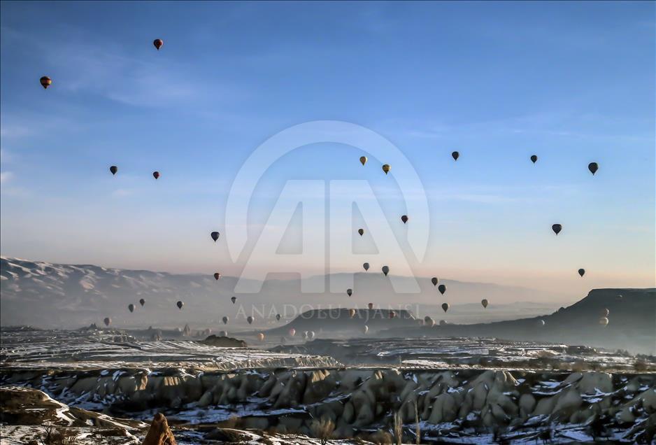 Hot air balloons over Turkey's Cappadocia since 1988