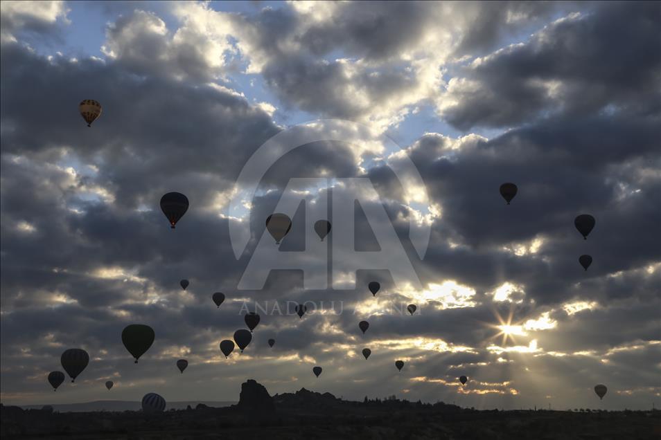 Hot air balloons over Turkey's Cappadocia since 1988