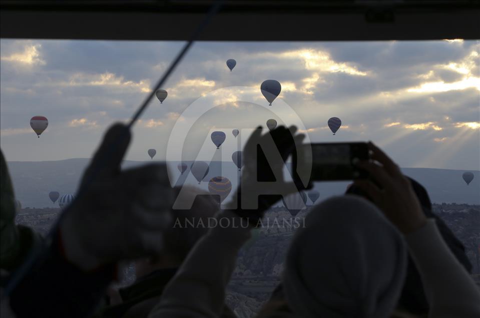 Hot air balloons over Turkey's Cappadocia since 1988