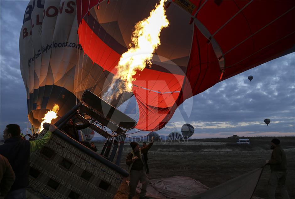 Hot air balloons over Turkey's Cappadocia since 1988