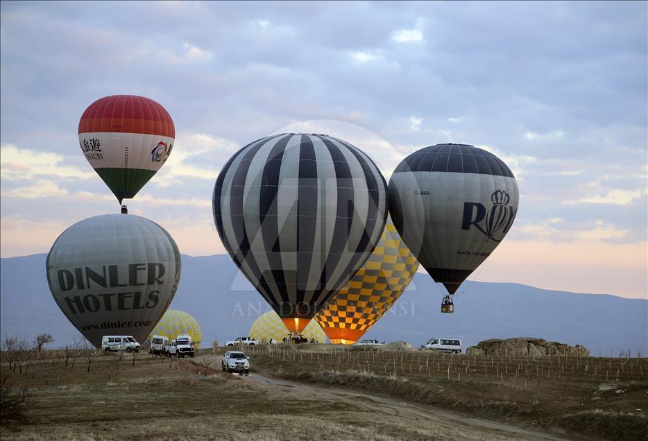 Hot air balloons over Turkey's Cappadocia since 1988