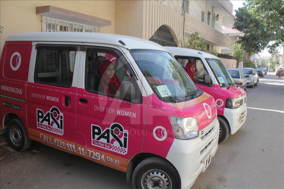 Pink taxi service for women in Pakistan