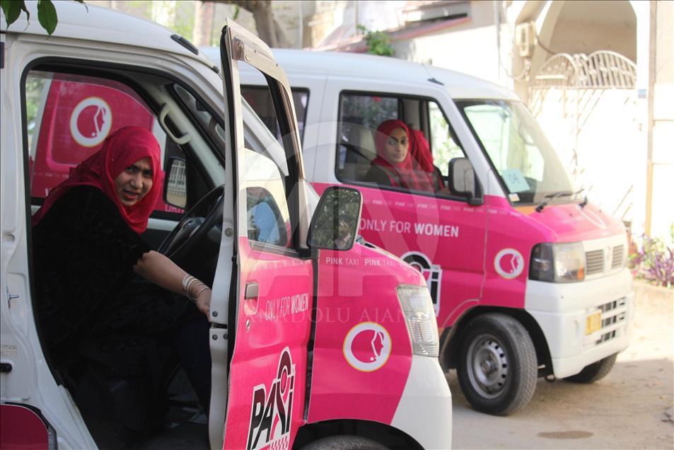 Pink taxi service for women in Pakistan
