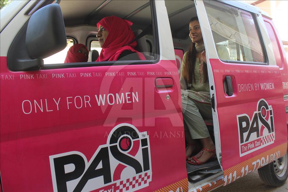 Pink taxi service for women in Pakistan
