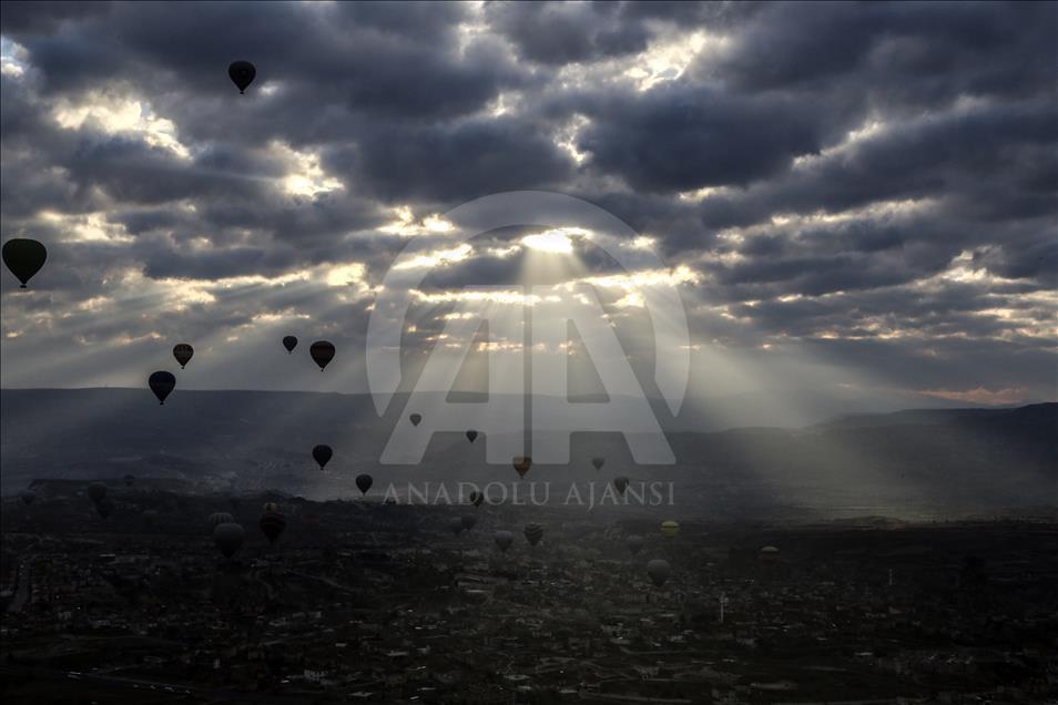 Hot air balloons over Turkey's Cappadocia since 1988