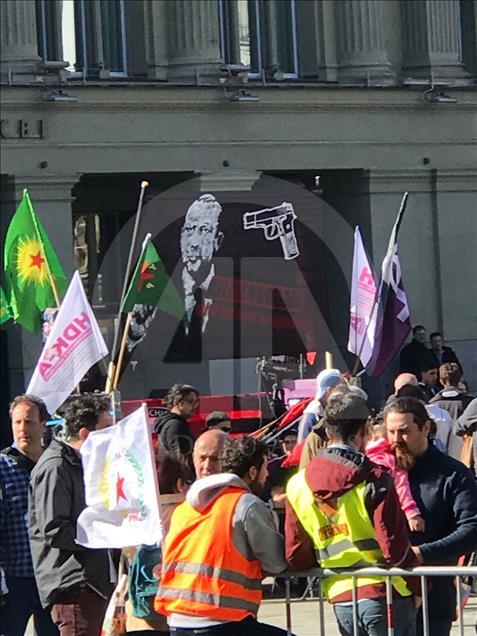 İsviçre'de terör örgütü Erdoğan'ı hedef gösterdi