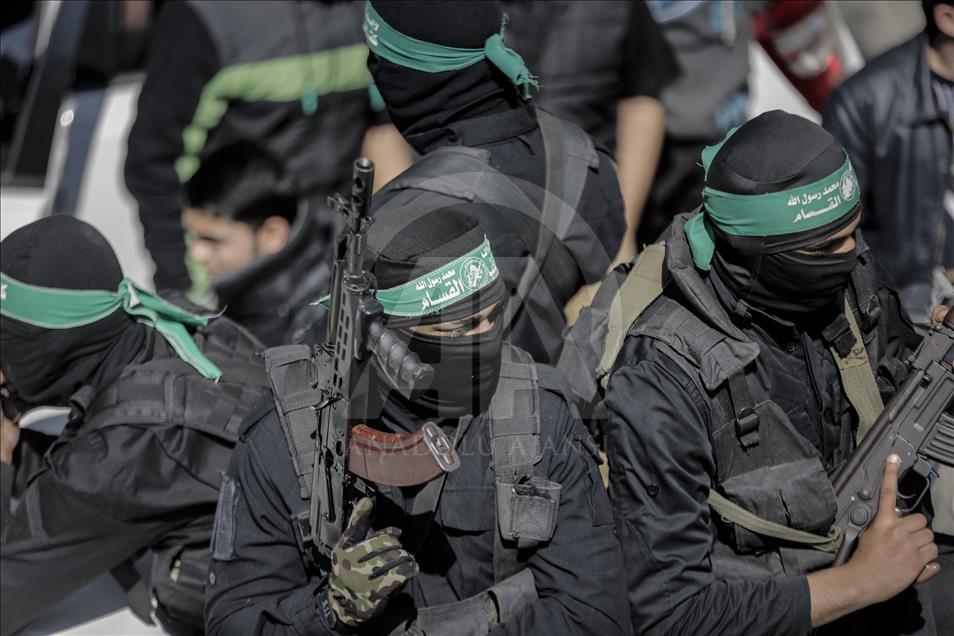 تشییع پیکر مازن فقها از اعضای ارشد حماس در غزه