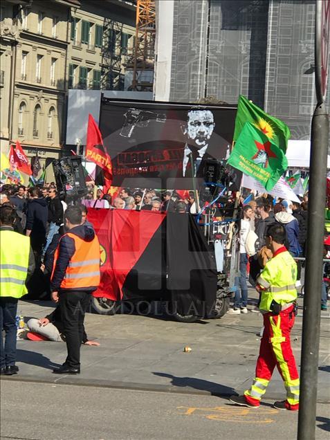 İsviçre'de terör örgütü Erdoğan'ı hedef gösterdi