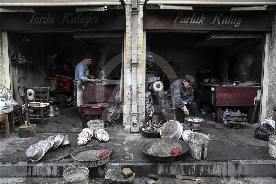 Kalay ustalarının "siftah" jesti