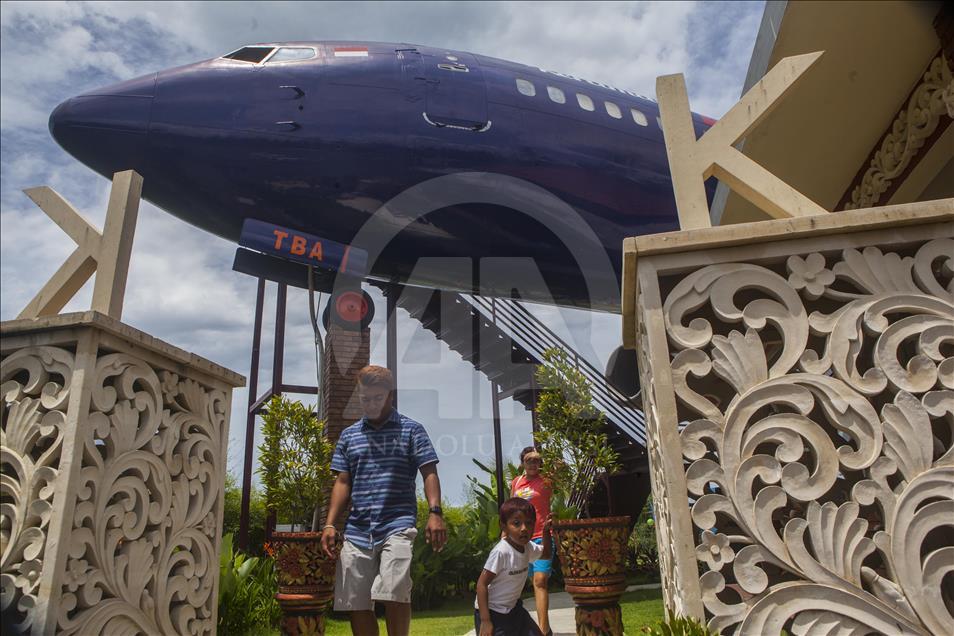 The Boeing 747-400 Airplane converted into restaurant in Bali, Indonesia