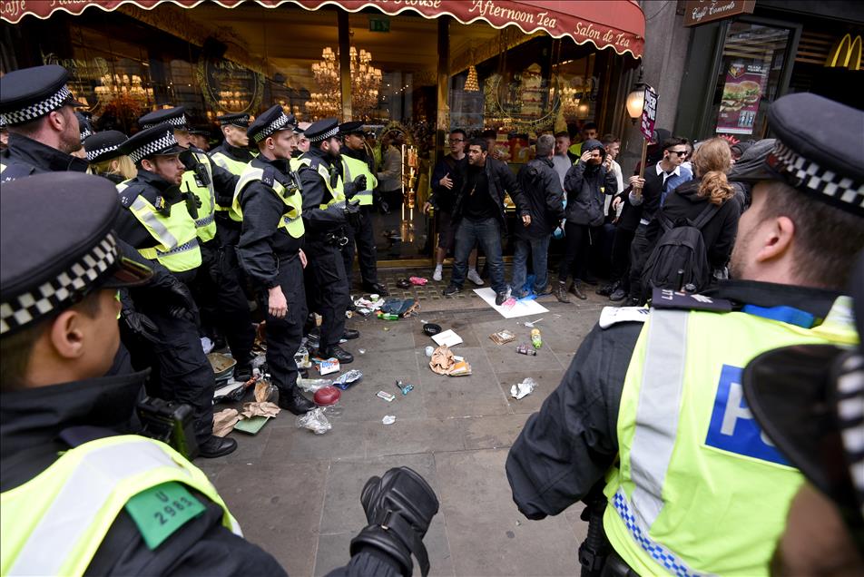 LONDON, UNITED KINGDOM - APRIL 01: Unite Against Fascism Demonstration