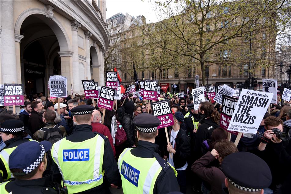 LONDON, UNITED KINGDOM - APRIL 01: Unite Against Fascism Demonstration