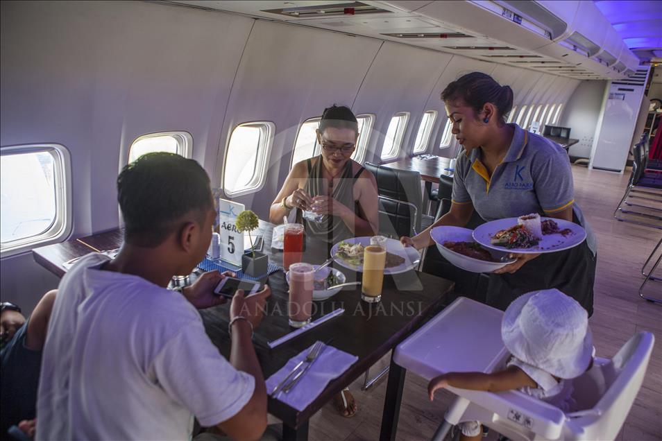 The Boeing 747-400 Airplane converted into restaurant in Bali, Indonesia