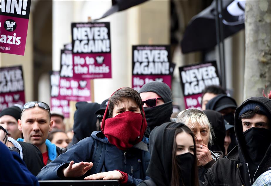 LONDON, UNITED KINGDOM - APRIL 01: Unite Against Fascism Demonstration