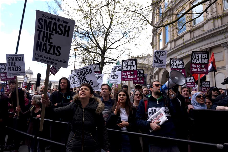 LONDON, UNITED KINGDOM - APRIL 01: Unite Against Fascism Demonstration
