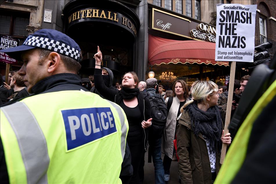 LONDON, UNITED KINGDOM - APRIL 01: Unite Against Fascism Demonstration