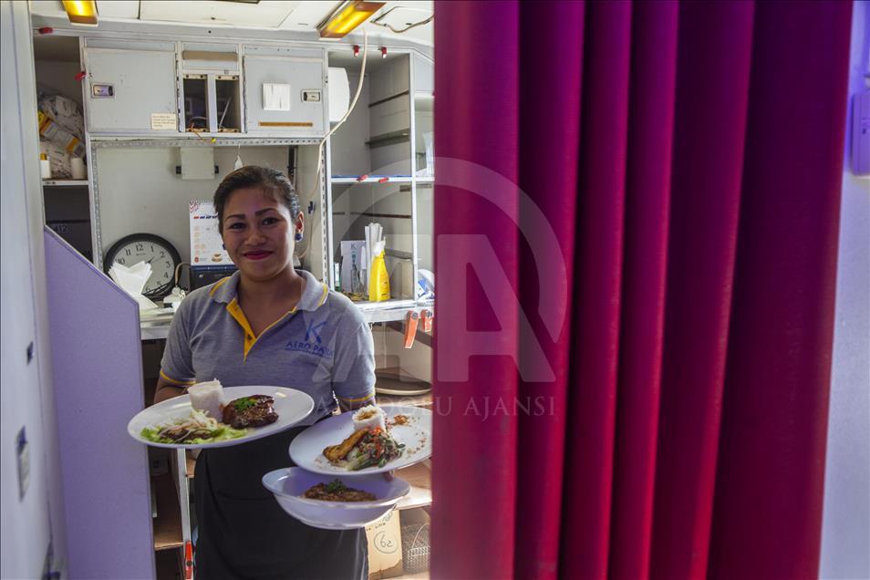 The Boeing 747-400 Airplane converted into restaurant in Bali, Indonesia