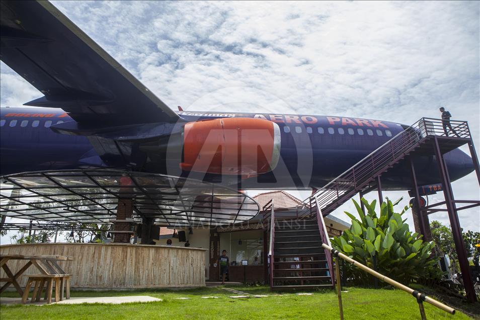 The Boeing 747-400 Airplane converted into restaurant in Bali, Indonesia