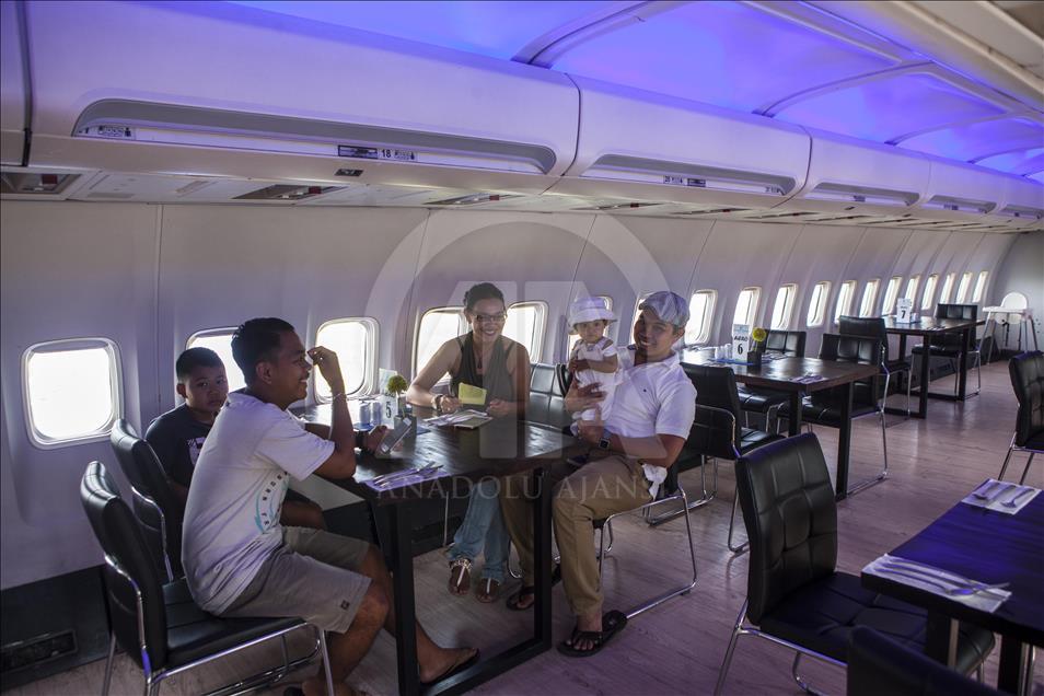 The Boeing 747-400 Airplane converted into restaurant in Bali, Indonesia