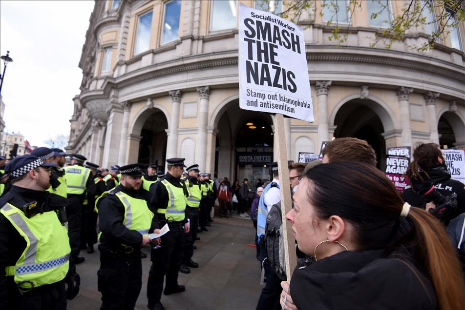 LONDON, UNITED KINGDOM - APRIL 01: Unite Against Fascism Demonstration
