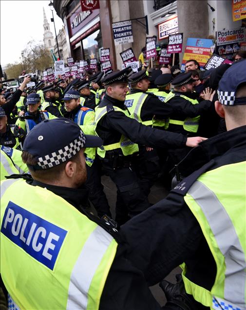 LONDON, UNITED KINGDOM - APRIL 01: Unite Against Fascism Demonstration