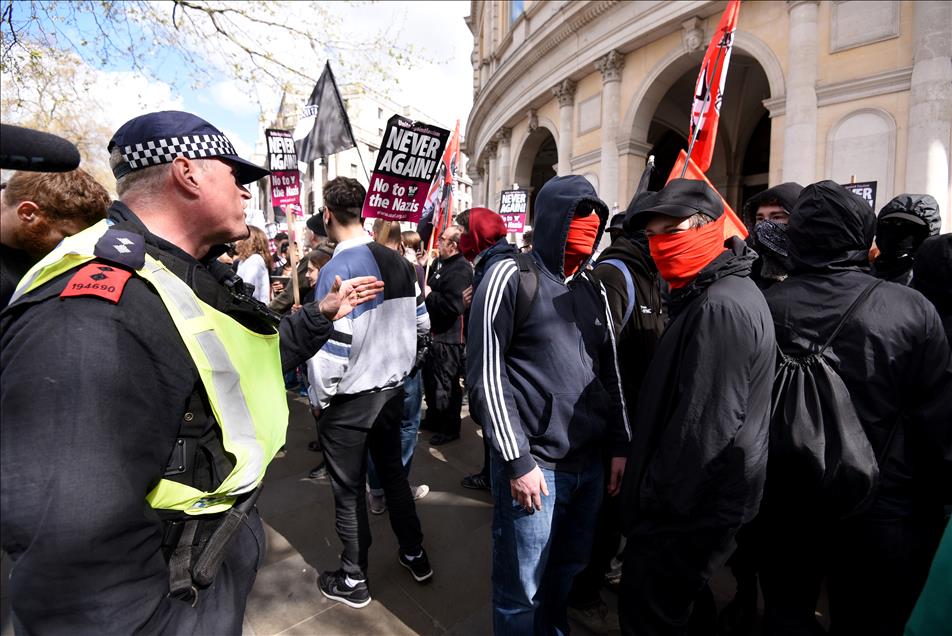 LONDON, UNITED KINGDOM - APRIL 01: Unite Against Fascism Demonstration