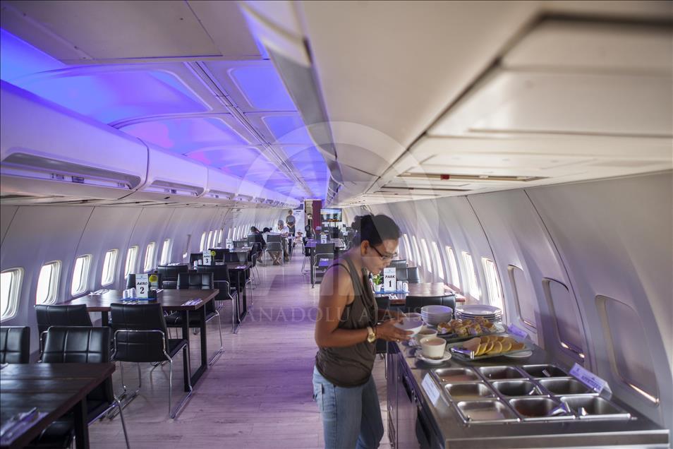 The Boeing 747-400 Airplane converted into restaurant in Bali, Indonesia