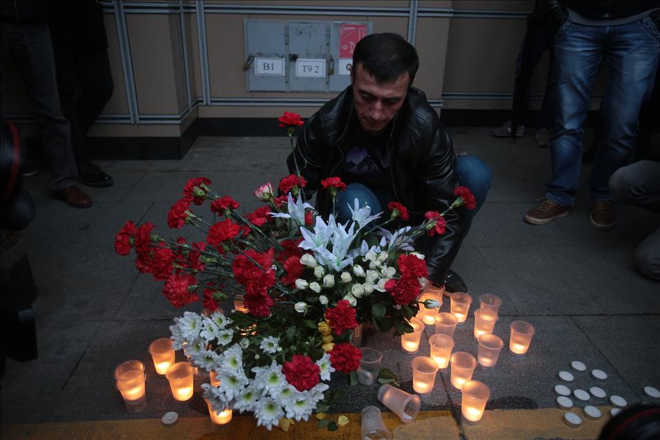 Explosion at a subway station in St Petersburg