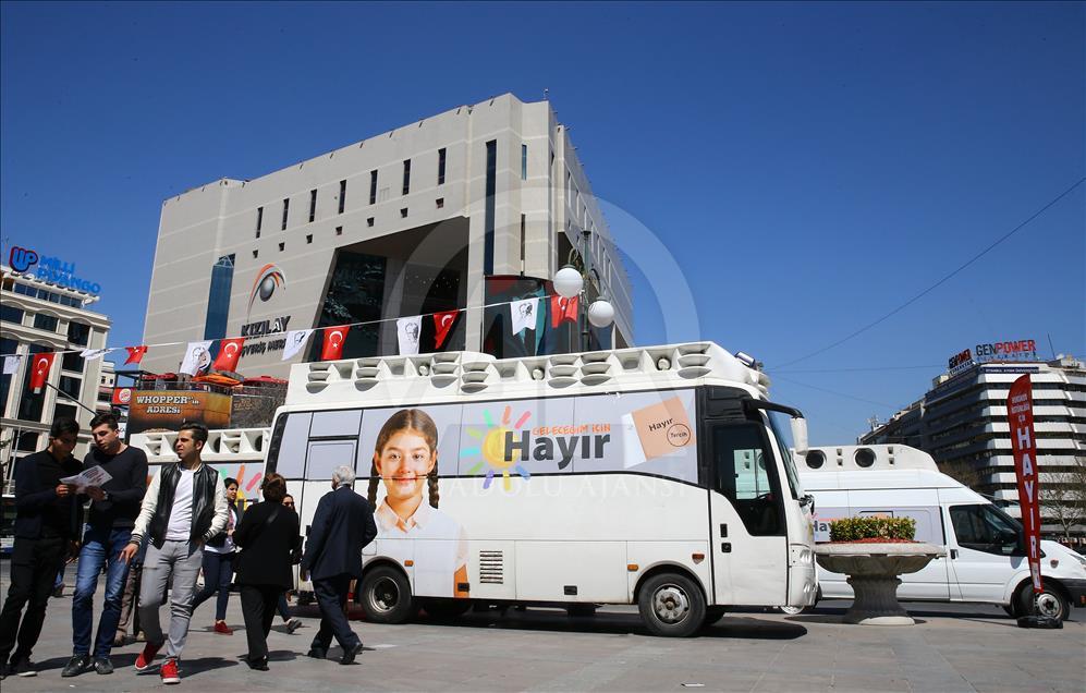 Referandum öncesinde evet ve hayır çalışmaları hızlandı