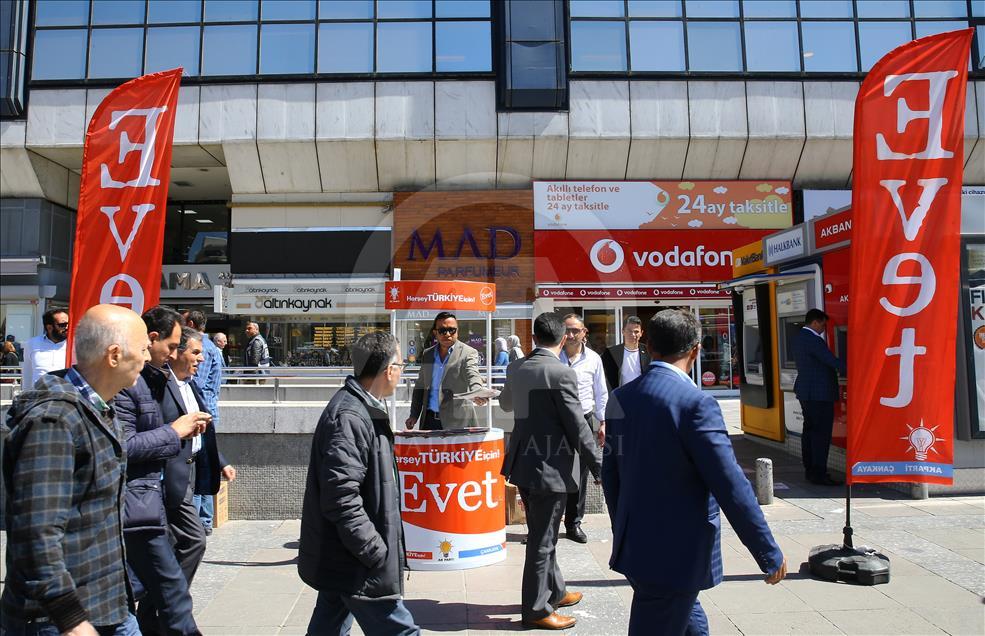 Referandum öncesinde evet ve hayır çalışmaları hızlandı