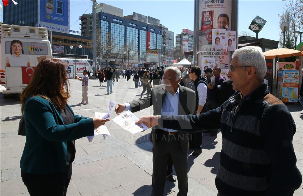 Referandum öncesinde evet ve hayır çalışmaları hızlandı