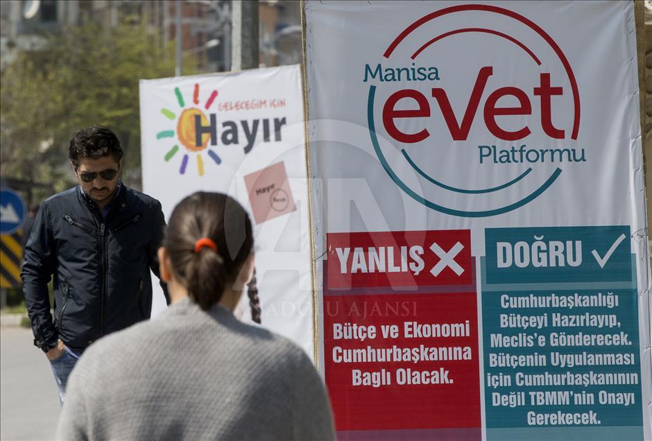 Referandum öncesinde evet ve hayır çalışmaları hızlandı